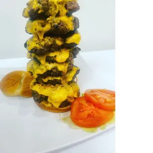 Our Skyscraper is specially requested for those looking for a hearty Burger appetite or challenge!