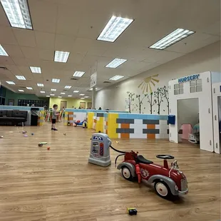 Toddler play area with separated little one area