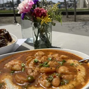 Shrimp and grits, to die for