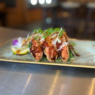 Spicy ahi tacos