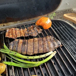 Flatiron carne asada over oak fire