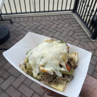 Steak and cheese sliders