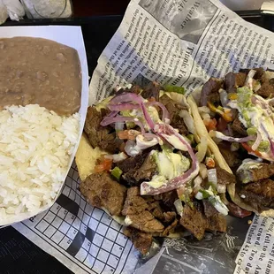 Bistek and sirloin taco combo