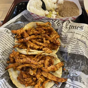 Chicken adobado taco combo