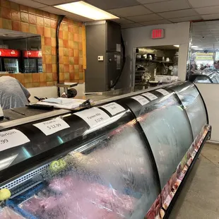 interior, sushi and sashimi