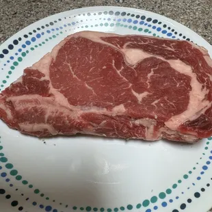 Ribeye came in at 1.18 pounds and about $23