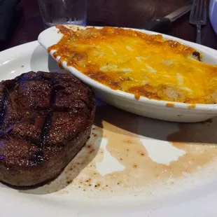 Steak and twice baked potato