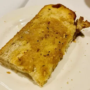 Delicious Bread with oil and garlic clove mash