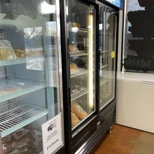 Coolers of meats and cheese