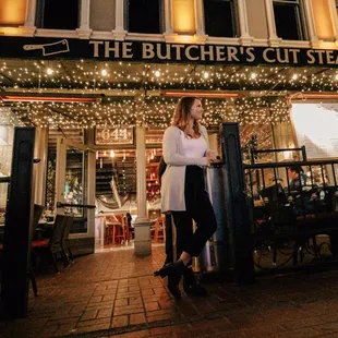 The exterior of Butcher&apos;s Cut and our patio.