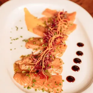 Our Seared Salmon Sashimi.