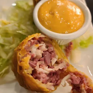 Reuben Egg Rolls