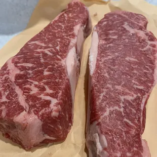 Wagyu strip steak - $89.99/lb worth every penny