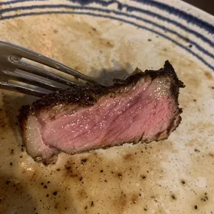 Wagyu strip after cook. Glorious. Great quality meat.