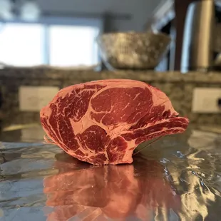 6.5lb top choice standing rib...she's a beaut!