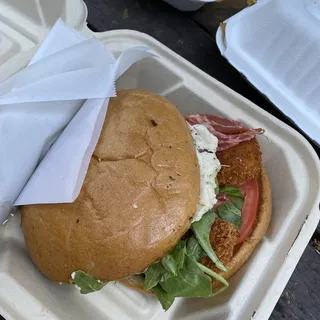 Panko Crusted Squash and Ricotta Sandwich