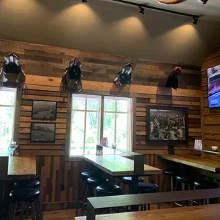 Settles on the wall, it would be better if they were at the bar