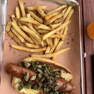 Azar's Spicy Sausage Sandwich