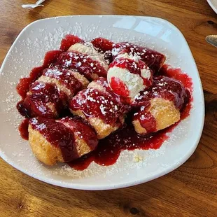 Raspberry Beignets