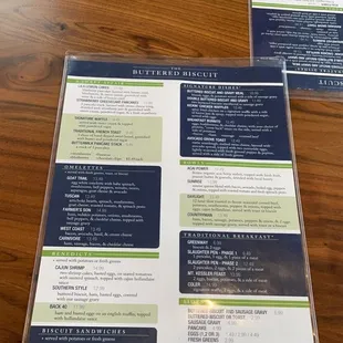 the menu