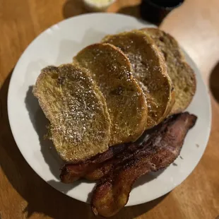 French toast and side of bacon