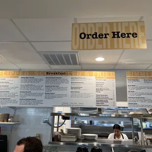 Breakfast menu