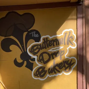a sign for a bakery