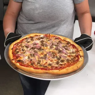 Delicious, homemade pizza at the Butternut Cafe!