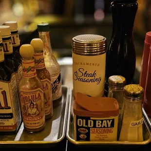 condiments by the grill