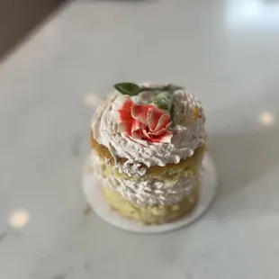 a close up of a pastry