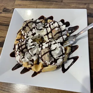 Cookie dough waffle