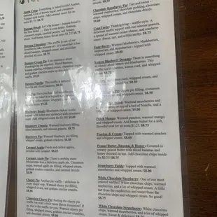 Latest menu photos due to lacking website