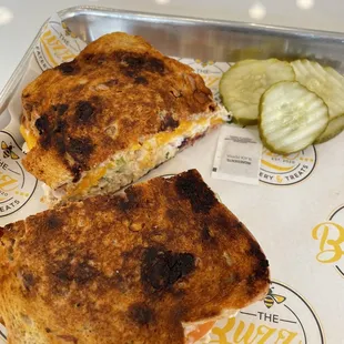 Tuna melt was delicious. Great flavor with tuna, lightly toasted cranberry bread and a hint of crunchy (not sure if celery).