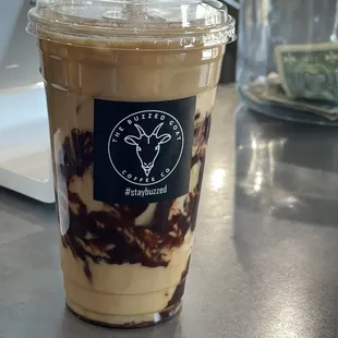 a cup of iced coffee