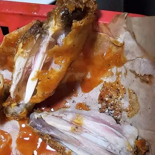 Raw chicken wing