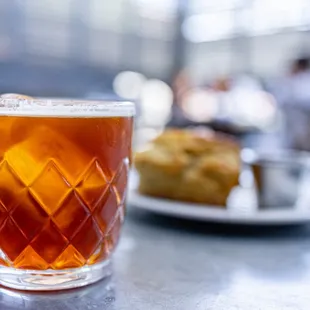 DG Old-Fashioned ($13)
 Rittenhouse rye, gomme, coffee
 bitters, Verve flash brew