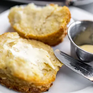 Brunch Menu: Buttermilk Biscuits &amp; Honey Butter ($7)