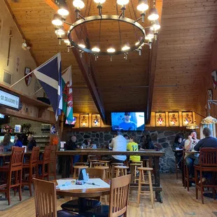 the interior of the pub