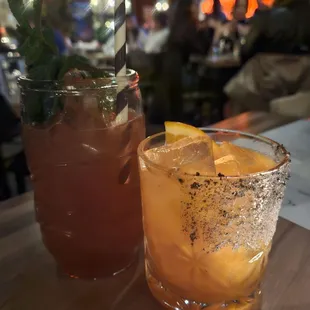 Mexico city and Tulum cocktail drinks