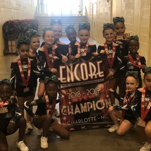 Received awards in a hallway