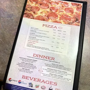 pizza, menu