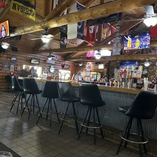 The place is an actual log cabin, love it!