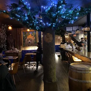 Inside! Perfect night time ambiance