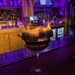 I forgot what this was called but literally it was the best drink ever. It was like a coffee, hot chocolate marshmallow drink.