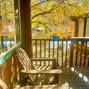 Our patio space was super beautiful.  The fall foliage was like a dream.