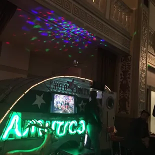 Amurica booth fit in the lobby.