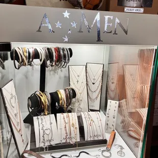 a display of jewelry