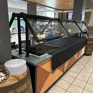 Salad bar area; closes at 2pm