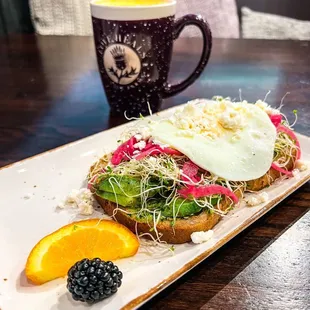 Gluten free Avocado Toast &amp; Golden Milk Latte