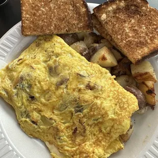 Bacon and cheese omelette